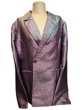 Forever 21 Shimmery Purple Metallic Blazer